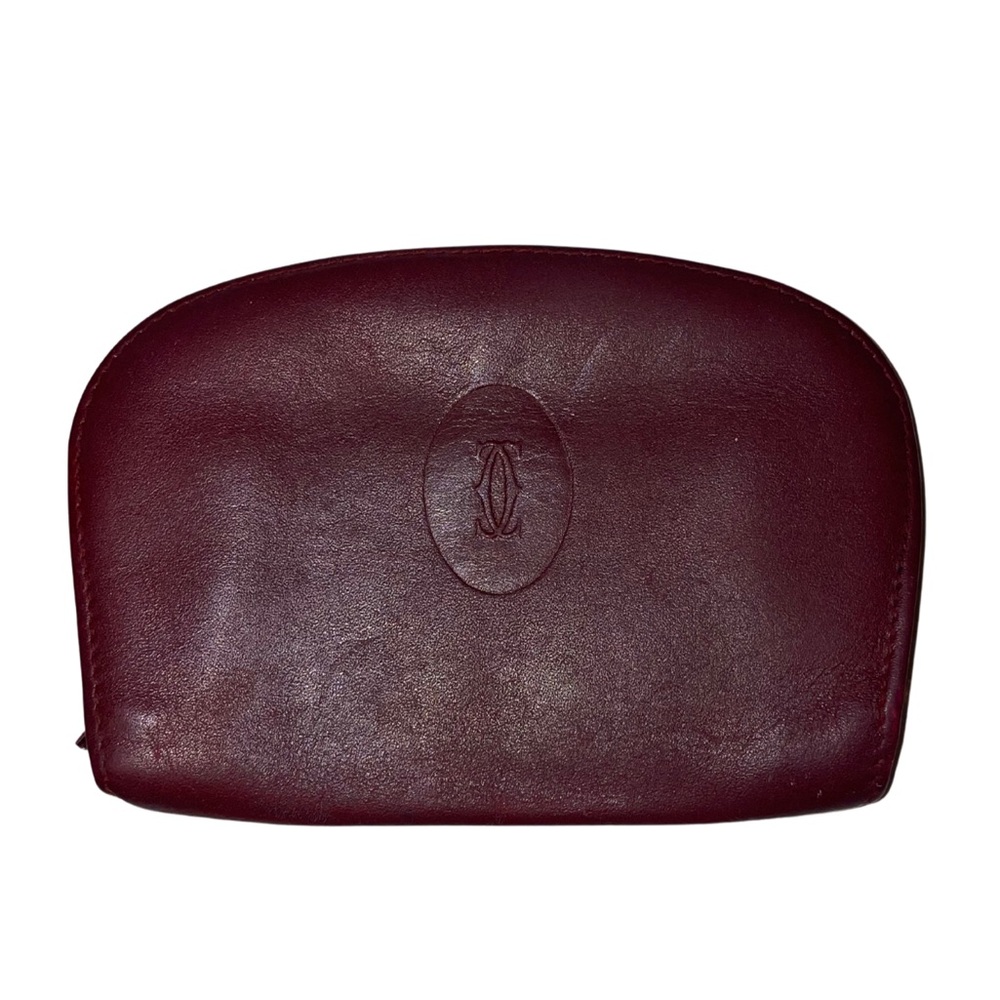 Authentic Vintage Cartier Les Must de Cartier 2-Compartment Zipper Pouch